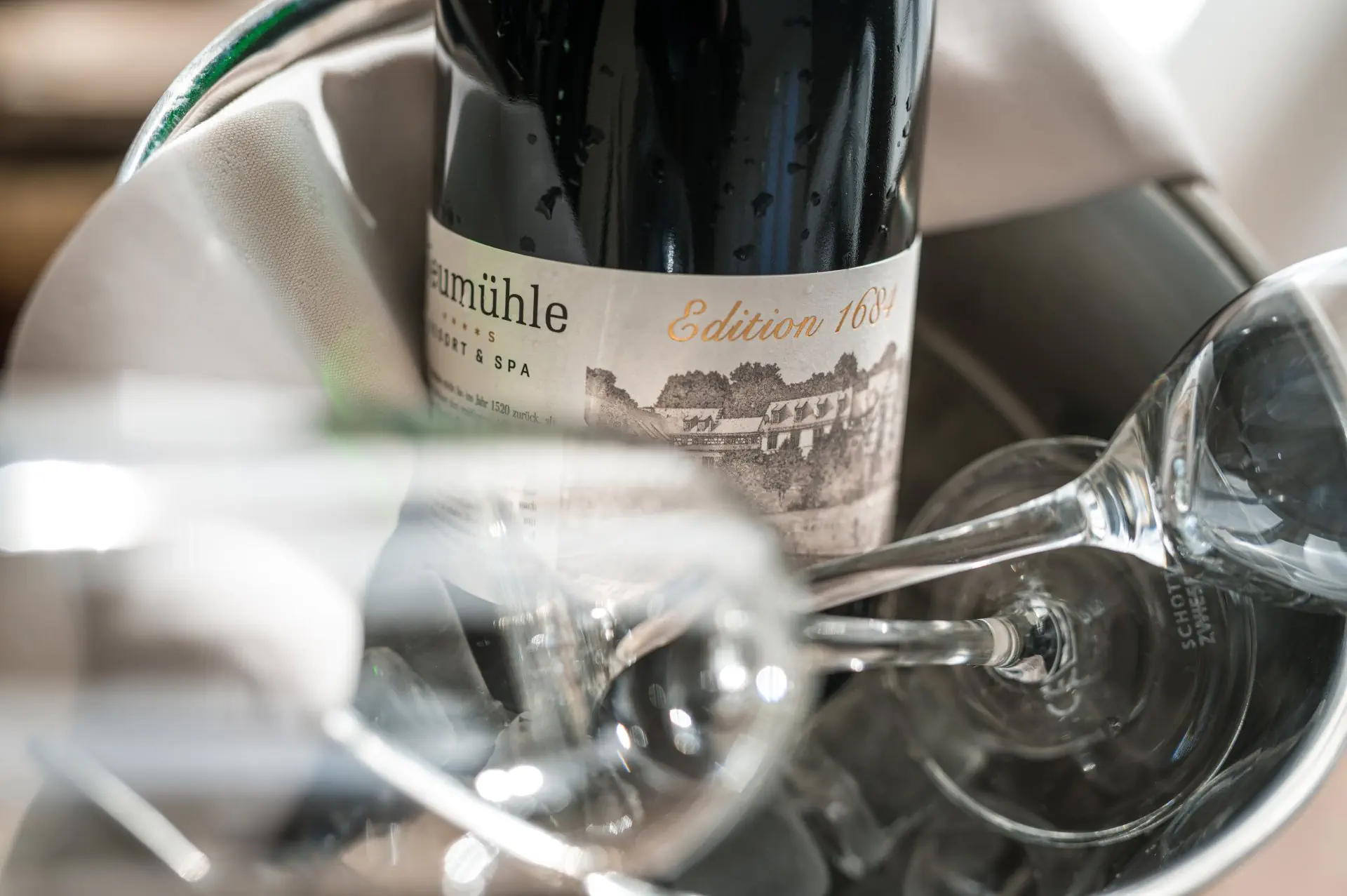 Exklusive Weinkarte im Gourmetrestaurant "Scheune" Hammelburg